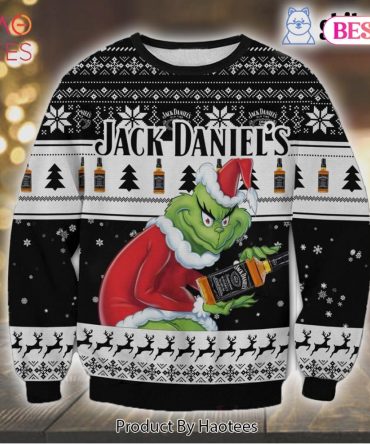 Festive Grinch & Whiskey Ugly Christmas Ugly Christmas Sweater ? Cozy Holiday Knit!