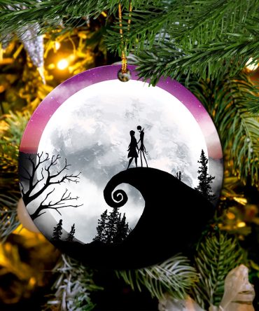 Jack Sally Moon Night Galaxy Ceramic Ornament Perfect Gift For Holiday
