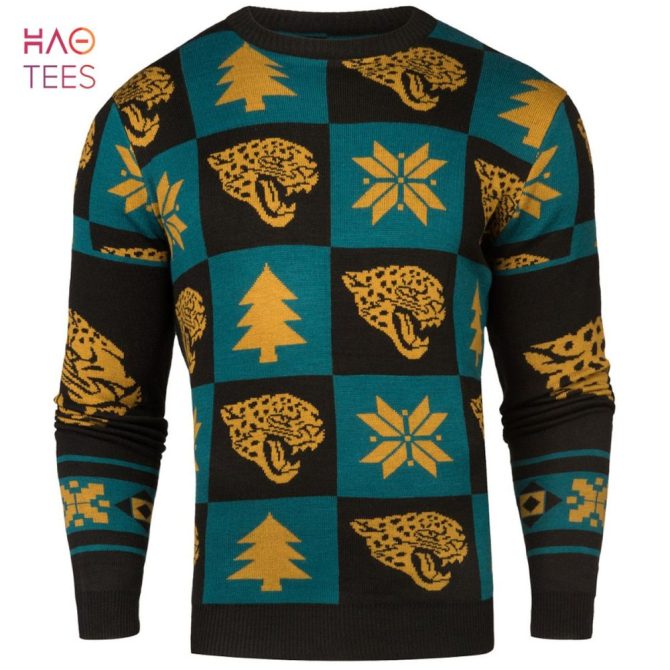 Best Jacksonville Jaguars Patches Nfl Ugly Crew Neck Ugly Christmas Sweater By Forever Collectibles