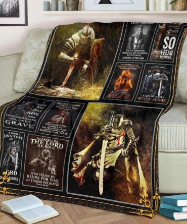 Jesus Blessed Be The Lord My Rock Knight For Christ Christian Blanket