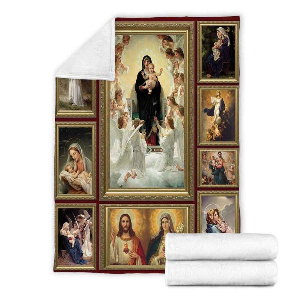 Jesus Maria The Birth Of God For Christ Christian Blanket - Image 2
