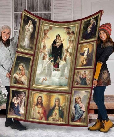 Jesus Maria The Birth Of God For Christ Christian Blanket