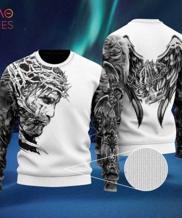 Bold Angel & Crown Graphic Sweatshirt - Unique Design, Perfect Gift For Art Lovers