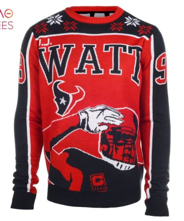 Best Jj Watt 99 Houston Texans Nfl Player Ugly Christmas Sweater