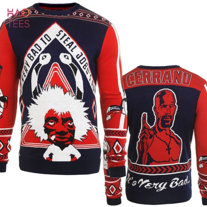 Best Jobu Pedro Cerrano Major League Ugly Christmas Sweater By Forever Collectibles