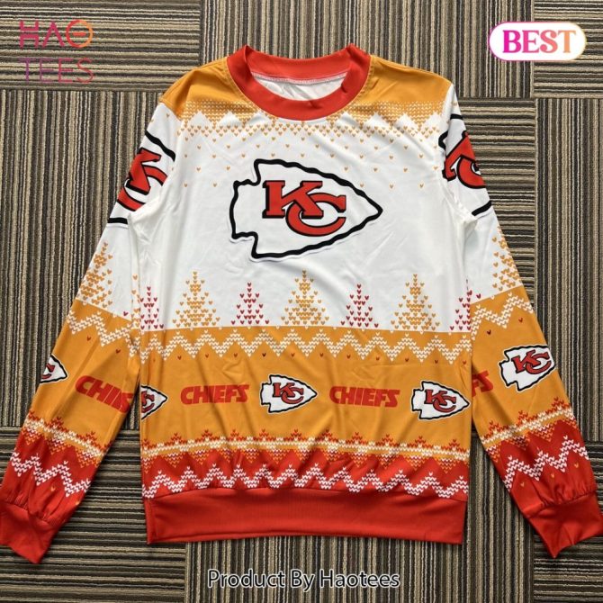 Cozy Chiefs Logo Christmas Sweater - Perfect Game Day Gift For Fans!