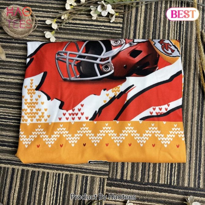 Cozy Chiefs Logo Christmas Sweater - Perfect Game Day Gift For Fans! - Image 3