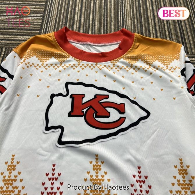 Cozy Chiefs Logo Christmas Sweater - Perfect Game Day Gift For Fans! - Image 4