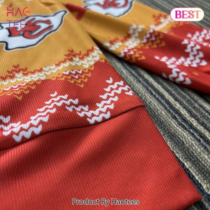 Cozy Chiefs Logo Christmas Sweater - Perfect Game Day Gift For Fans! - Image 5