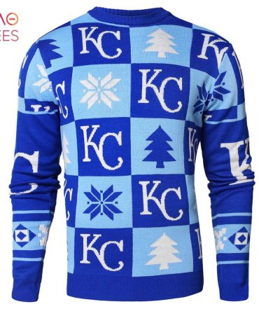 Best Kansas City Royals Patches Mlb Ugly Crew Neck Ugly Christmas Sweater By Forever Collectibles