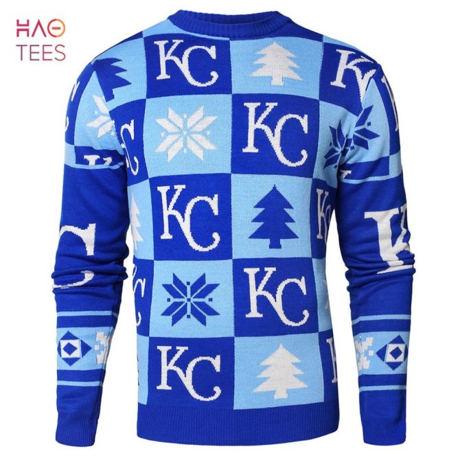 Best Kansas City Royals Patches Mlb Ugly Crew Neck Ugly Christmas Sweater By Forever Collectibles