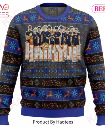 Cozy Haikyuu Ugly Christmas Sweater – Anime Volleyball Team Design For Fans