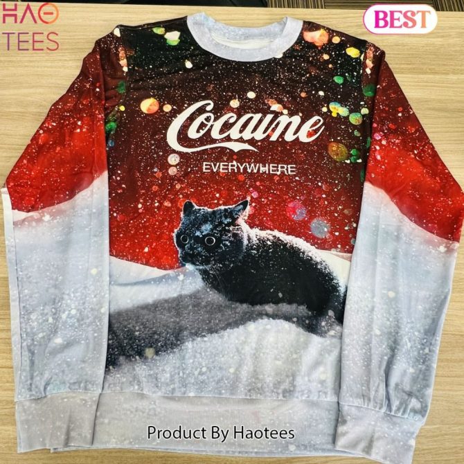 Bold Cat Graphic Sweatshirt - Unique Cosmic Design By Haotees - Perfect For Cat Lovers! - Image 4