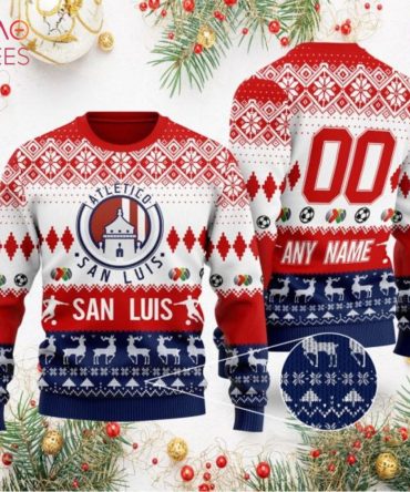 Customizable Atlético San Luis Christmas Sweater - Festive & Personalized Holiday Gift