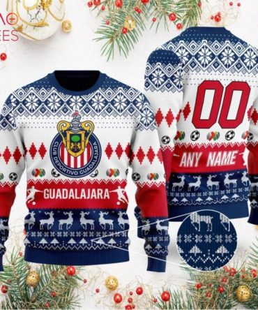 Customizable Guadalajara Christmas Sweater - Festive Soccer Fan Gift!