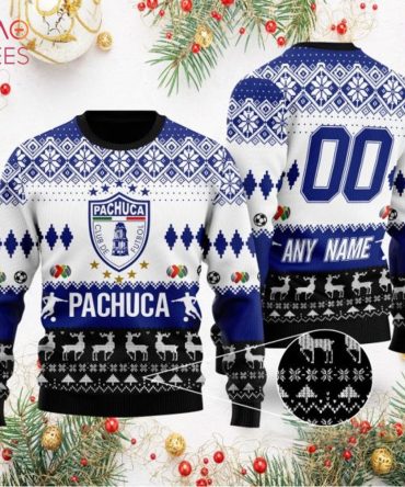 Custom Pachuca Fc Christmas Sweater - Personalize With Any Name & Number!