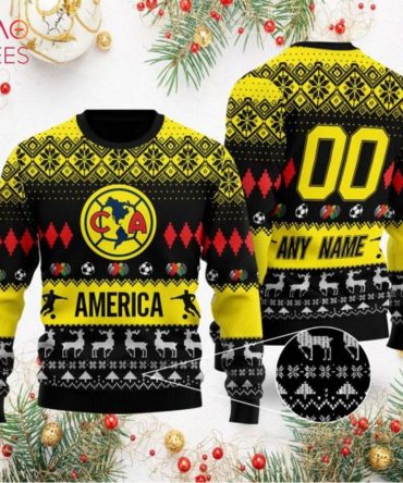 Customizable Club América Christmas Sweater - Festive & Stylish Soccer Fan Gift