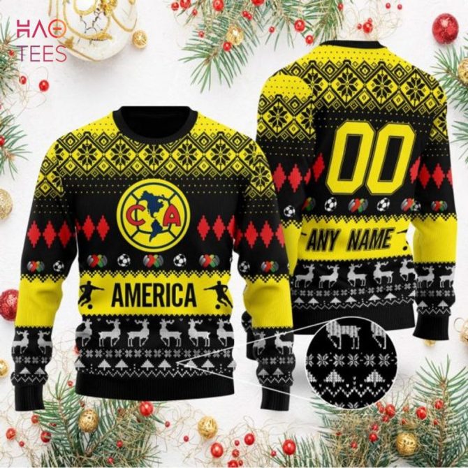 Customizable Club América Christmas Sweater - Festive & Stylish Soccer Fan Gift