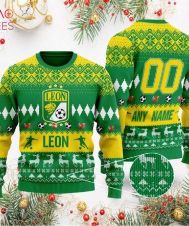 Customizable León Fc Ugly Christmas Sweater – Perfect Festive Gift For Soccer Fans!
