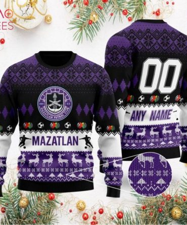 Custom Mazatlán Soccer Ugly Christmas Sweater - Personalize With Any Name & Number!