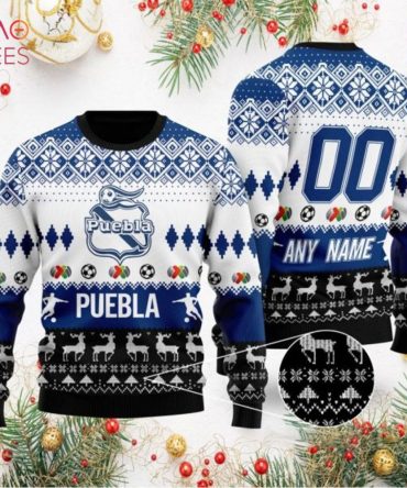 Custom Puebla Ugly Christmas Sweater – Personalize With Your Name & Number!