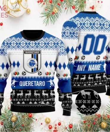 Customizable Querétaro Fc Ugly Christmas Sweater – Perfect Holiday Gift!