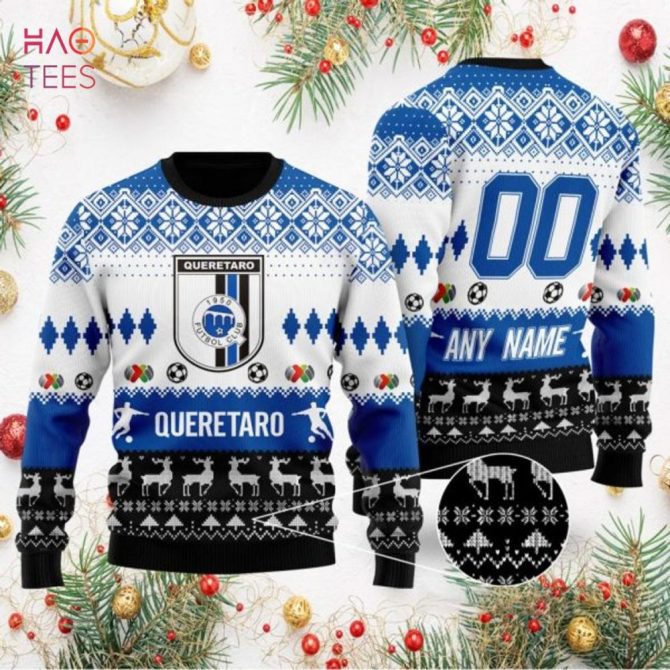 Customizable Querétaro Fc Ugly Christmas Sweater – Perfect Holiday Gift!