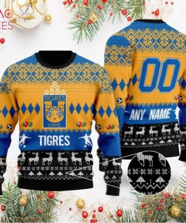 Customizable Tigres Uanl Ugly Christmas Sweater - Personalize Your Festive Look!