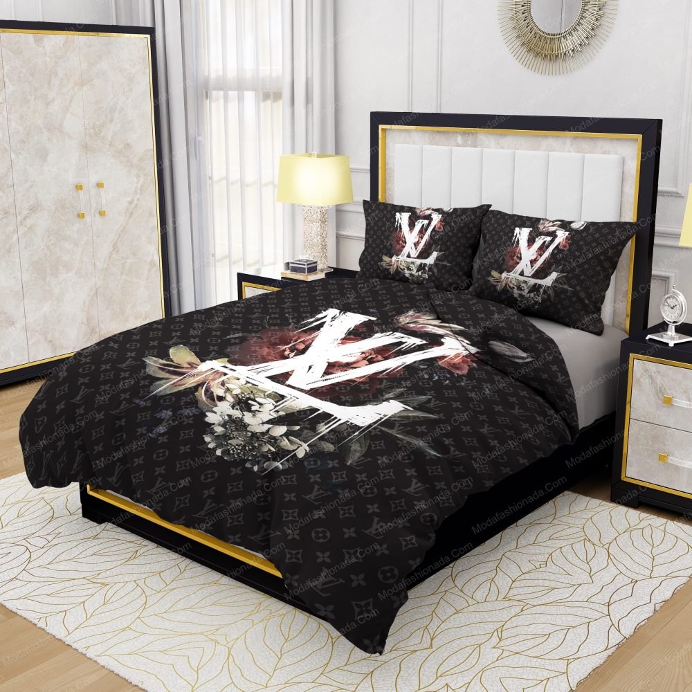 Lily Peony Louis Vuitton Bedding Sets - Image 3
