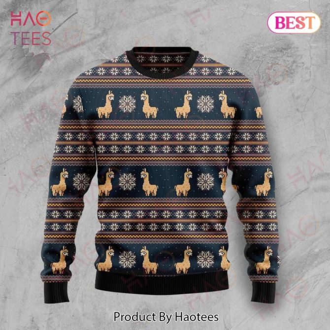 Cozy Llama & Snowflake Holiday Sweater - Festive Knitwear By Haotees