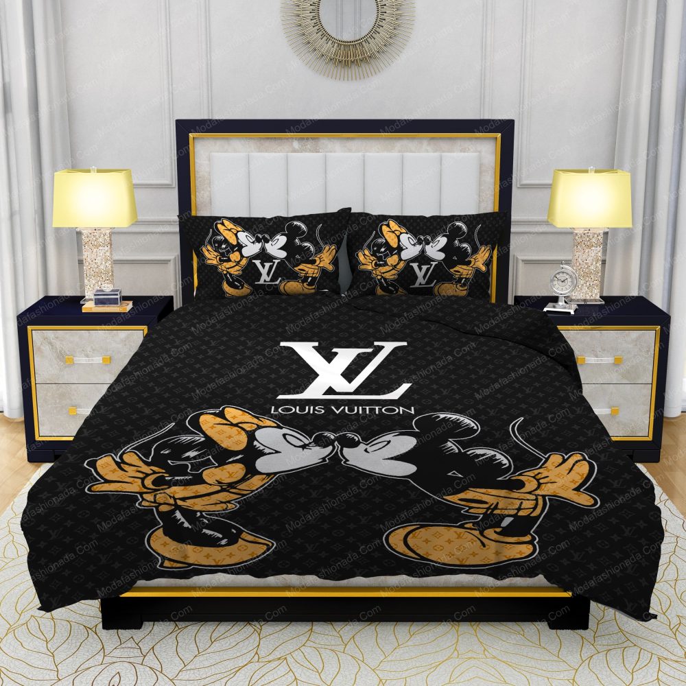 Louis Vuitton And Mickey Mouses Bedding Sets