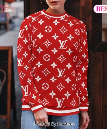 Louis Vuitton Monogram Red Ugly Christmas Holiday Sweater