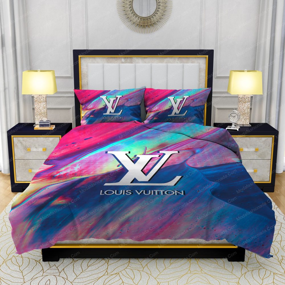 Louis Vuitton Paint Smudge Textured Background Bedding Sets