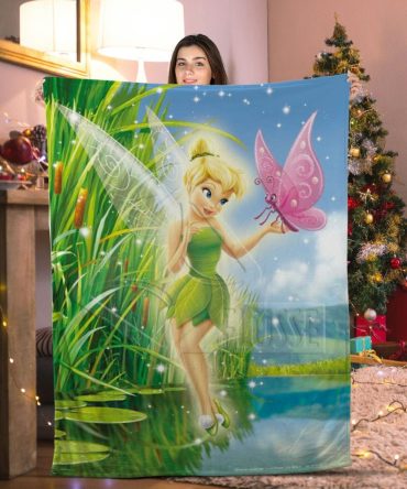 Cozy Tinker Bell Fleece Blanket – Perfect Gift For Disney Fans & Kids