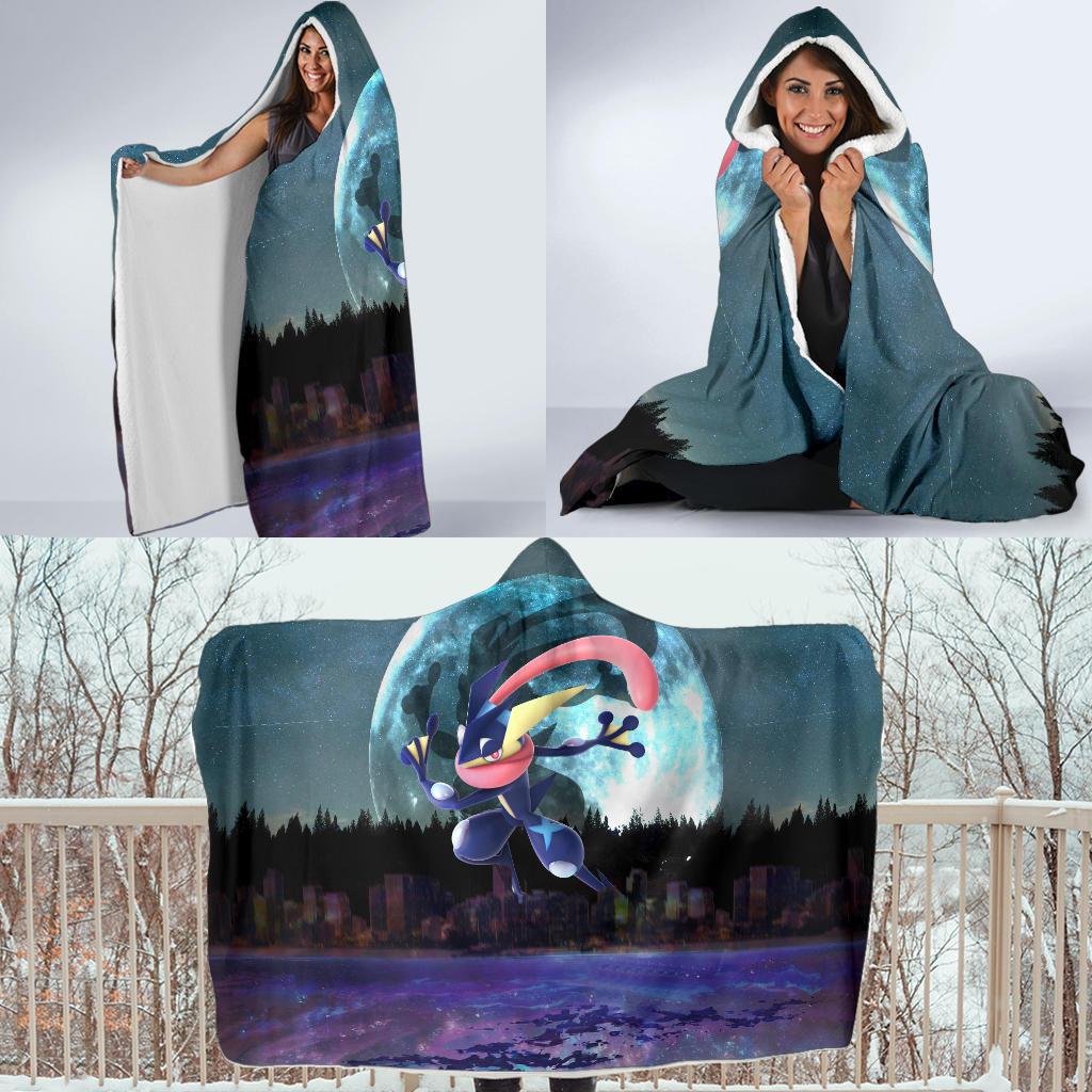 Lucid Greninja Pokemon Hooded Blanket - Image 4