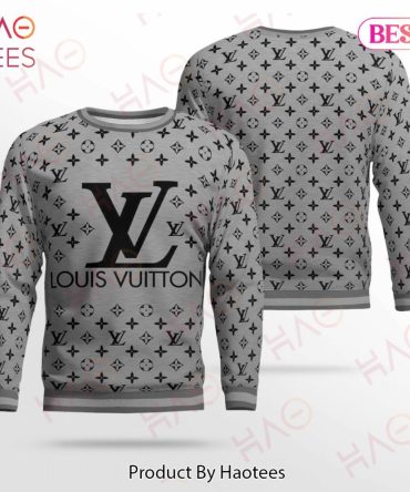 Best Luxury French Louis Vuitton Lv Grey 3D Ugly Sweater Limited Edition