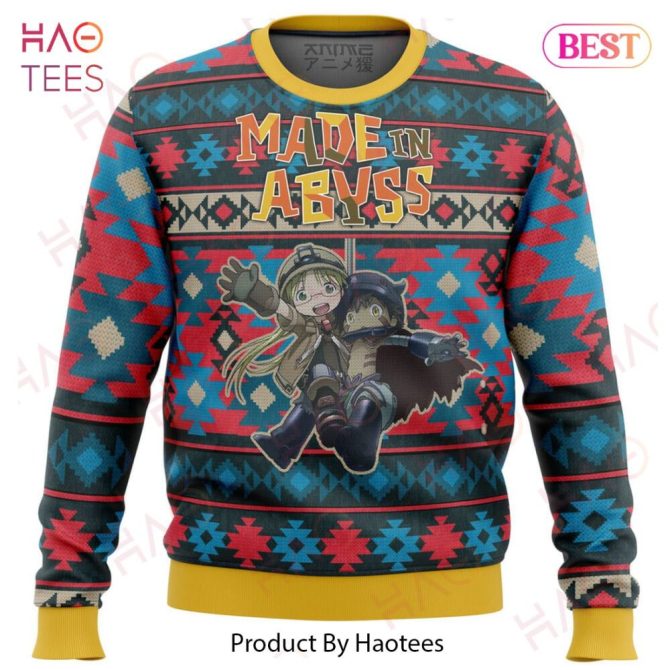 Cozy Made In Abyss Anime Sweater – Vibrant Patterned Unisex Pullover By Haotees