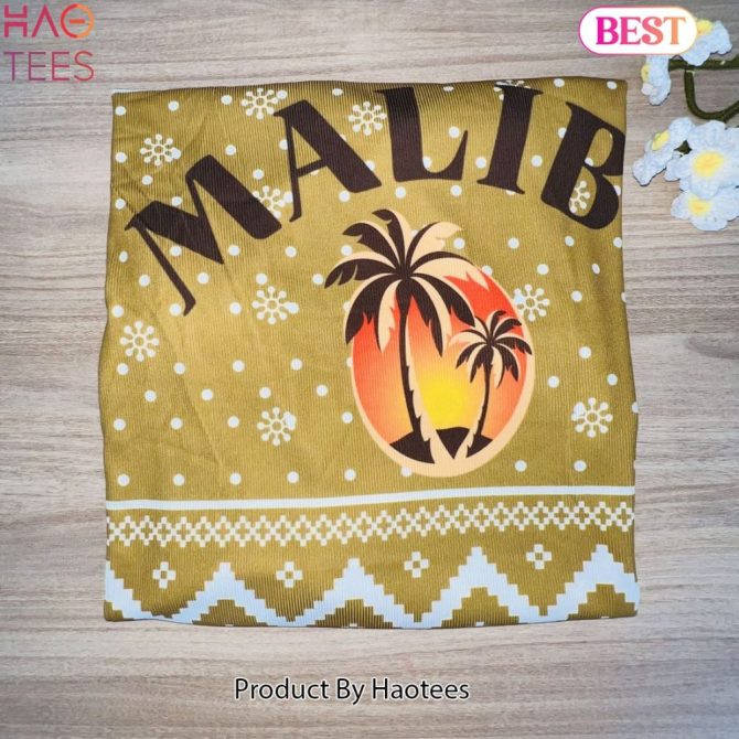 Cozy Malibu Sunset Christmas Sweater - Festive Holiday Knit With Tropical Vibes - Image 5