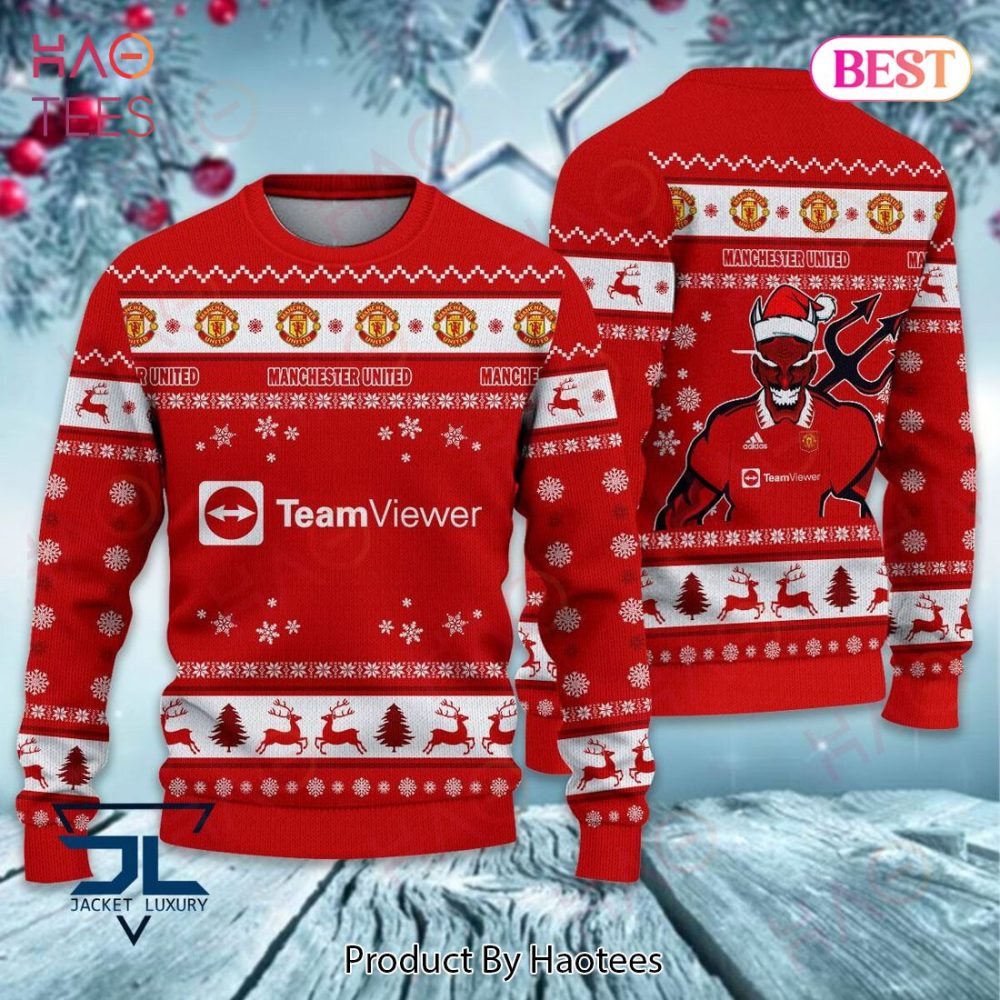 Festive Manchester United Christmas Sweater - Perfect Gift For Fans!