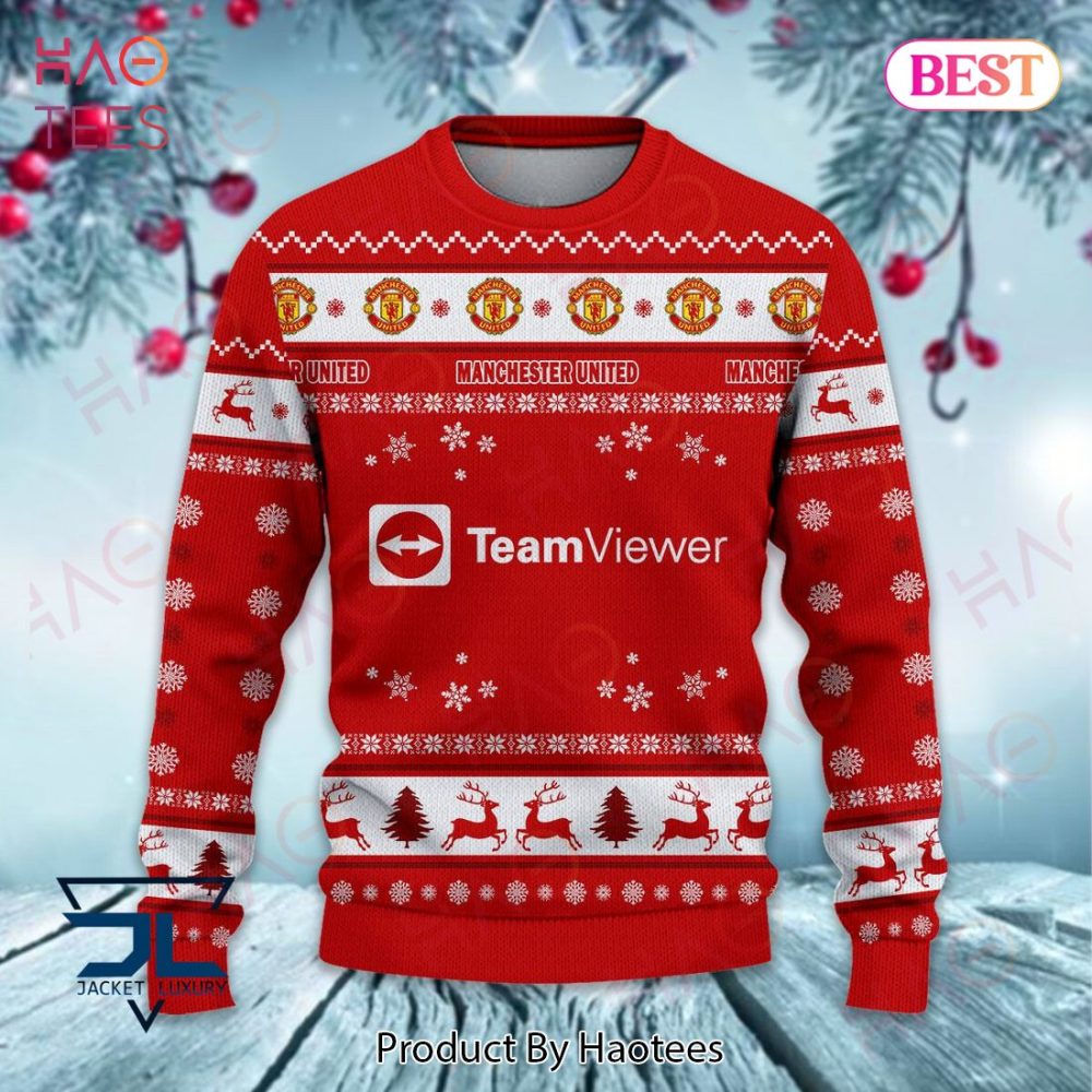 Festive Manchester United Christmas Sweater - Perfect Gift For Fans! - Image 2