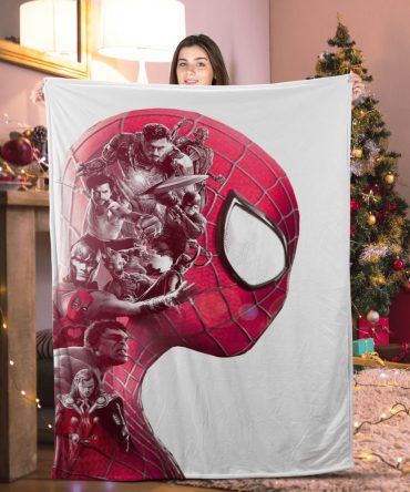 Cozy Marvel Superhero Fleece Blanket - Spiderman & Avengers Design, Perfect Holiday Gift