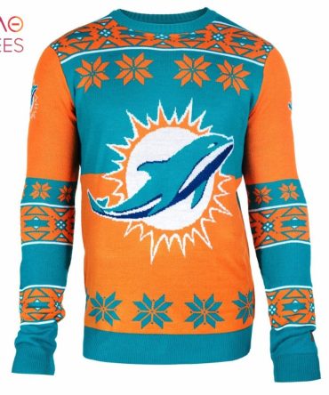 Best Miami Dolphins Big Logo Nfl Ugly Christmas Sweater