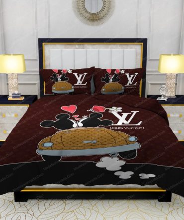 Mickey Mouse And Minnie Mouse Louis Vuitton Bedding Sets