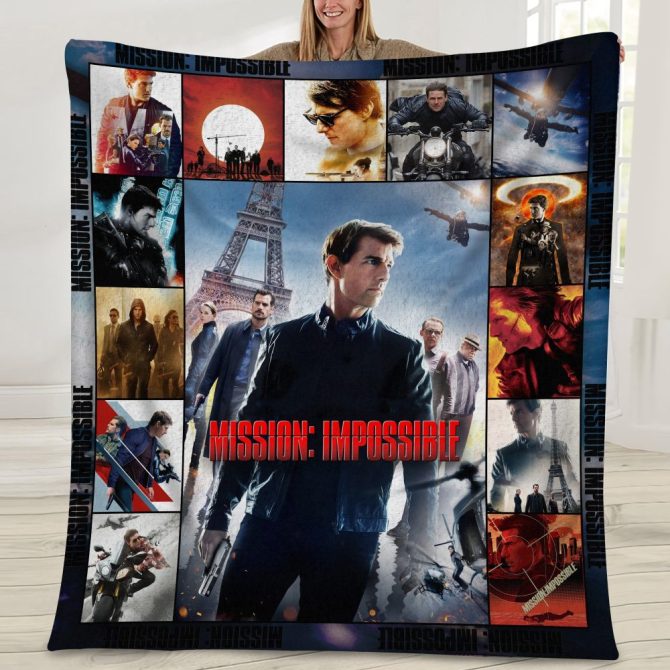 Cozy Mission Impossible Movie Fleece Blanket - Perfect Gift For Fans