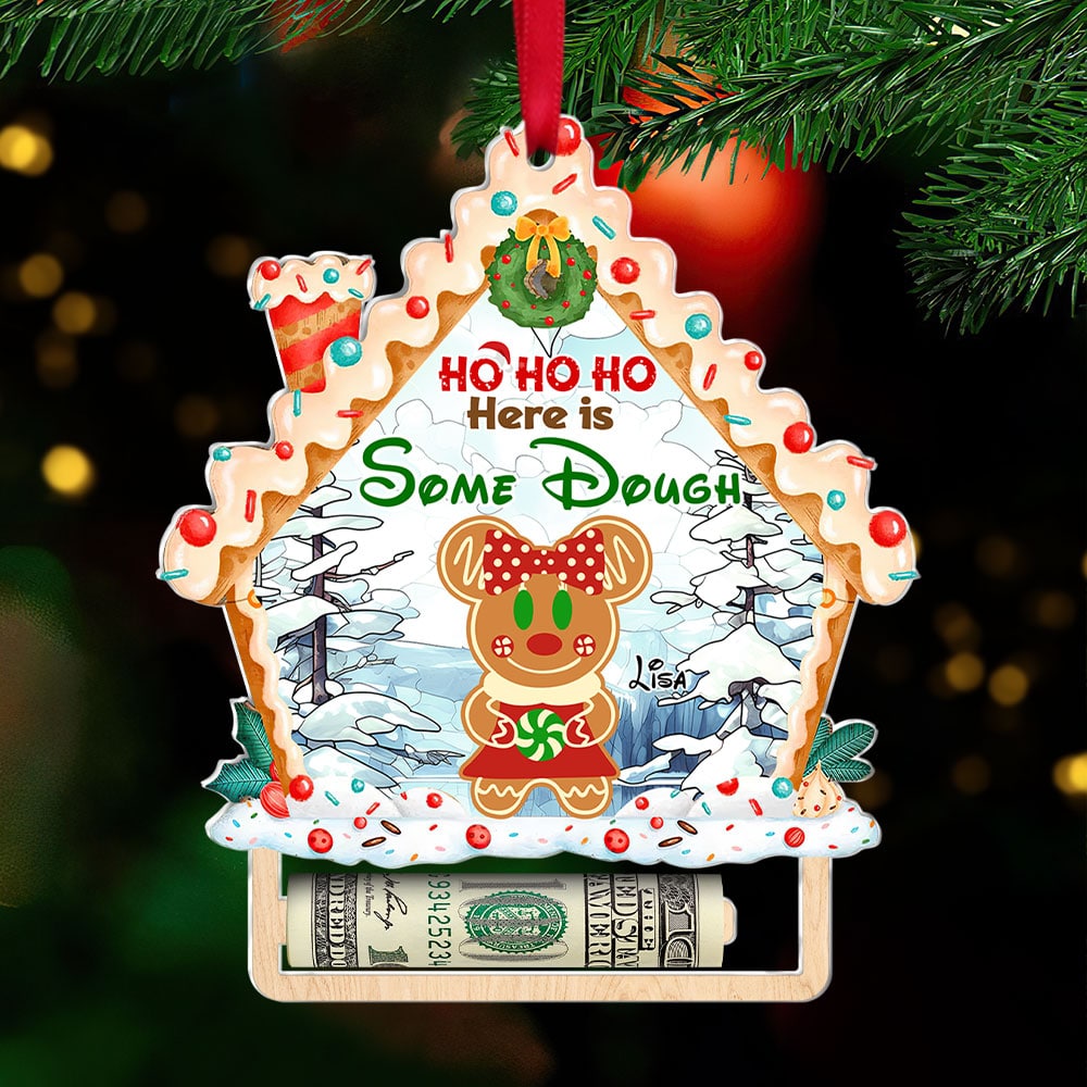 Personalized Christmas Gifts For Kids Money Holder Ornament Here Is Some Dough 01Kati130924