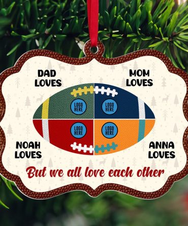 Personalized Gifts For Family Christmas Ornament Custom American Football Team 02Huti081024