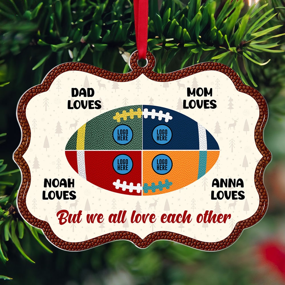 Personalized Gifts For Family Christmas Ornament Custom American Football Team 02Huti081024