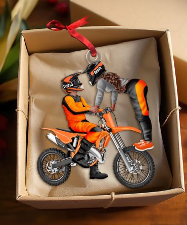 Personalized Gift For Couple Christmas Ornament Motorcross Couple 015Acti111124Pa