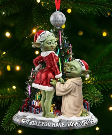 Cheeky Old Couple Ornament - Personalized Gifts For Couple 03Qhti041025