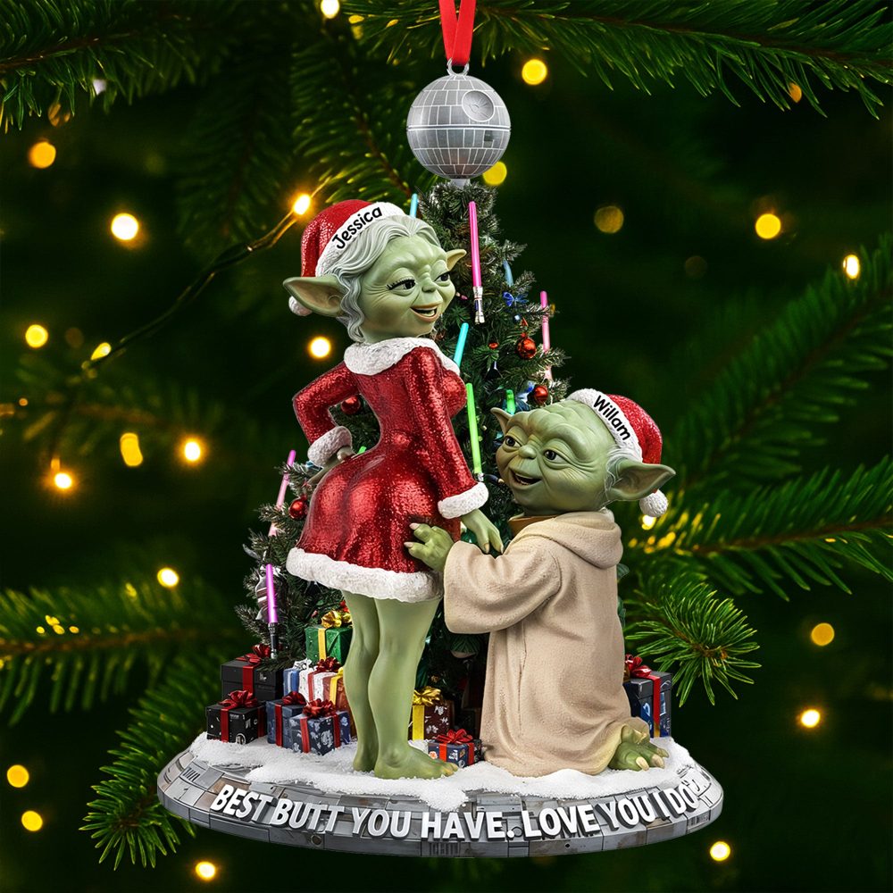 Cheeky Old Couple Ornament - Personalized Gifts For Couple 03Qhti041025